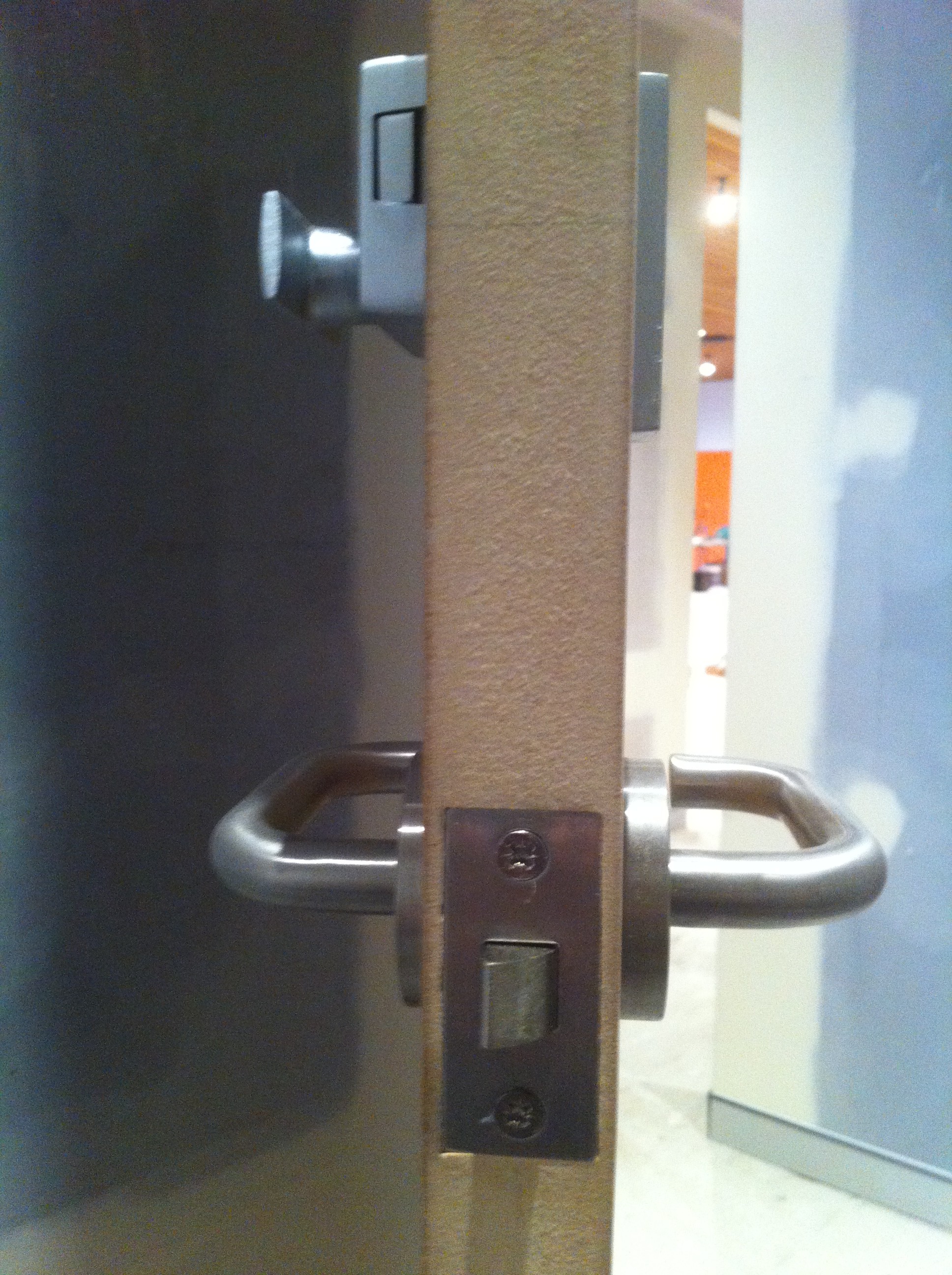 Indicator Bolt & Lever Lock Fitted to MDF Door